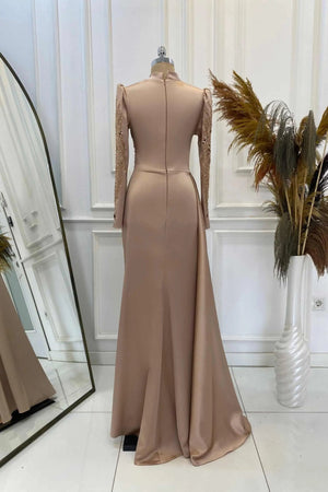 Leyla Tesettür Abiye - FioraofDress - tesettur - abiye - rose - 38 - hijab - evening - dress