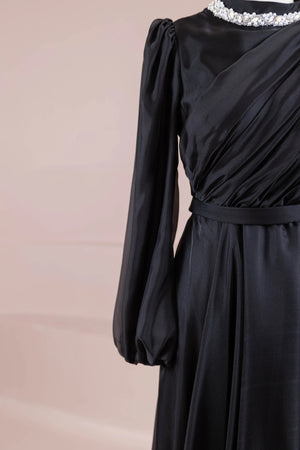 Liora Tesettür Abiye - FioraofDress - tesettur - abiye - SİYAH - 38 - hijab - evening - dress