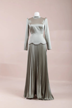 Lolita Tesettür Abiye - FioraofDress - tesettur - abiye - Çagla yeşili - 38 - hijab - evening - dress