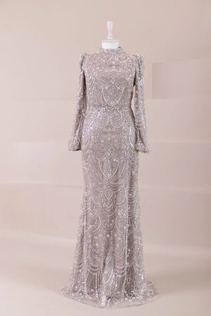 Luna Tesettür Abiye - FioraofDress - tesettur - abiye - Pudra - 38 - hijab - evening - dress