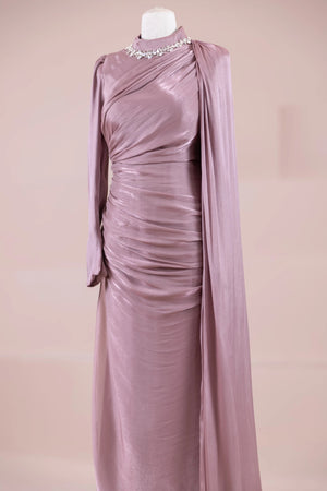Melya Tesettür Abiye - FioraofDress - tesettur - abiye - rose - 38 - hijab - evening - dress