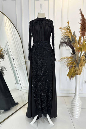 Merry Abiye - FioraofDress - tesettur - abiye - 48 - rose - hijab - evening - dress