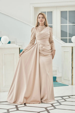 Mihri Tesettür Abiye - FioraofDress - tesettur - abiye - Bakır - 38 - hijab - evening - dress