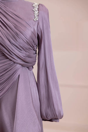 Nedya Tesettür Abiye - FioraofDress - tesettur - abiye - LİLA - 38 - hijab - evening - dress