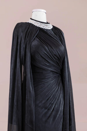 Nela Tesettür Abiye - FioraofDress - tesettur - abiye - Siyahh - 38 - hijab - evening - dress