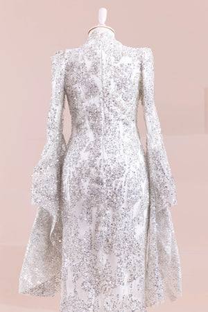 Nouria Tesettür Abiye - FioraofDress - tesettur - abiye - Beyaz - 36 - hijab - evening - dress