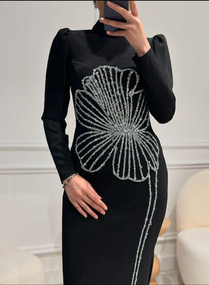 Nursema Tessettür Abiye Siyah - FioraofDress - tesettur - abiye - 38 - SİYAH - hijab - evening - dress