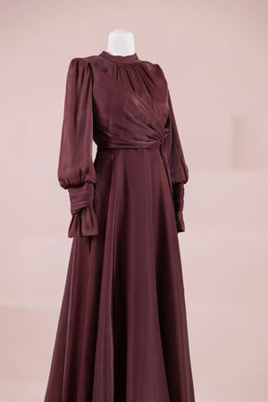 Orkide Tesettur Abiye - FioraofDress - tesettur - abiye - 38 - bery burgundy - hijab - evening - dress