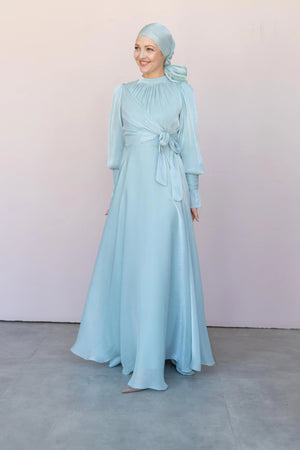 Orkide Tesettur Abiye - FioraofDress - tesettur - abiye - 38 - mint yeşili - hijab - evening - dress