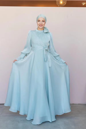 Orkide Tesettur Abiye - FioraofDress - tesettur - abiye - 38 - mint yeşili - hijab - evening - dress
