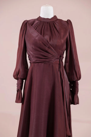Orkide Tesettur Abiye - FioraofDress - tesettur - abiye - 38 - bery burgundy - hijab - evening - dress