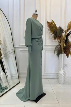 Oylum Tesettür Abiye - FioraofDress - tesettur - abiye - mint - 38 - hijab - evening - dress