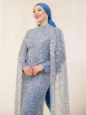 Parla Tesettür Abiye - FioraofDress - tesettur - abiye - 48 - Mavii - hijab - evening - dress