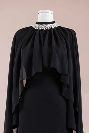 Peleris Tesettür Abiye - FioraofDress - tesettur - abiye - Siyahh - 38 - hijab - evening - dress