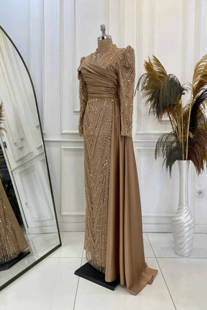 Raissa Tesettür Abiye - FioraofDress - tesettur - abiye - rose - 38 - hijab - evening - dress