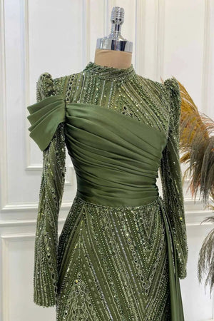 Raissa Tesettür Abiye - FioraofDress - tesettur - abiye - HAKİ - 38 - hijab - evening - dress