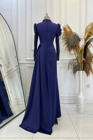 Raissa Tesettür Abiye - FioraofDress - tesettur - abiye - LACİVERT - 38 - hijab - evening - dress