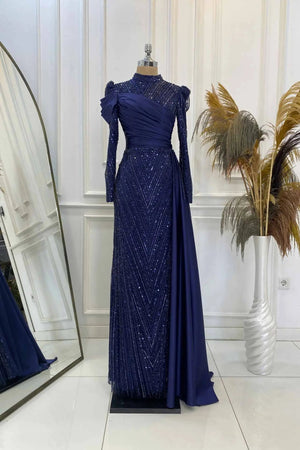 Raissa Tesettür Abiye - FioraofDress - tesettur - abiye - LACİVERT - 38 - hijab - evening - dress