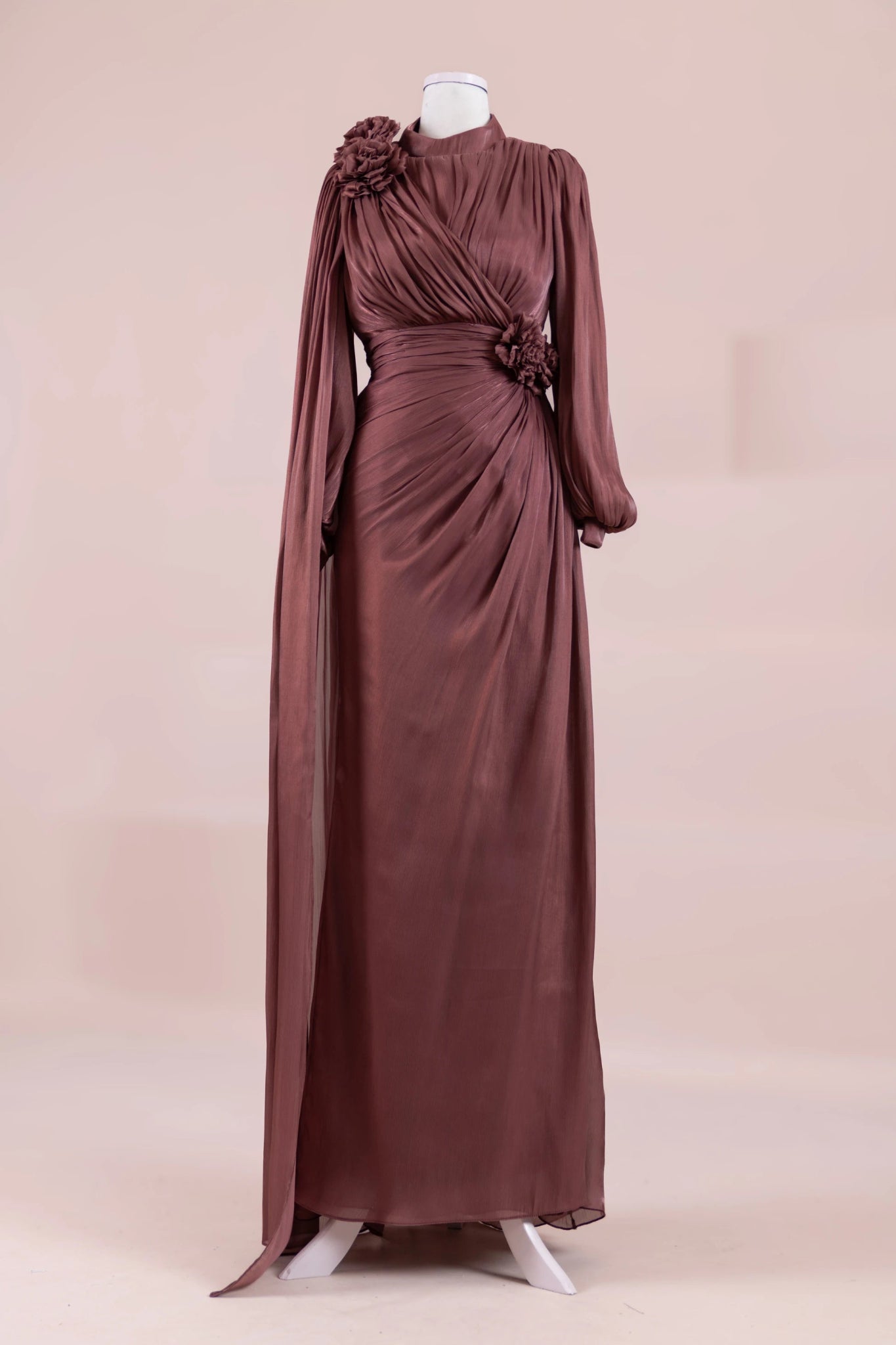 Rosavé Tesettür Abiye - FioraofDress - tesettur - abiye - bery burgundy - 38 - hijab - evening - dress
