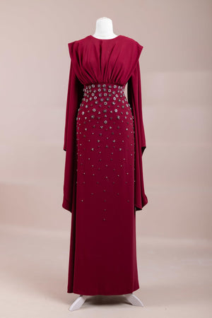 Rouge Tesettür Abiye - FioraofDress - tesettur - abiye - Bordo - 38 - hijab - evening - dress
