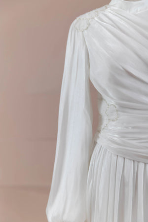 Rovi Tesettür Abiye - FioraofDress - tesettur - abiye - Beyaz - 40 - hijab - evening - dress