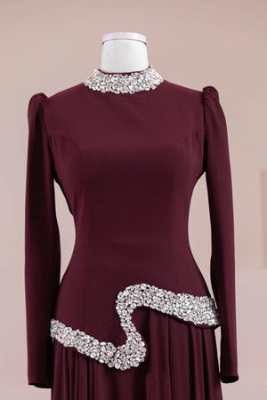 Selva Tesettür Abiye - FioraofDress - tesettur - abiye - BORDO - 38 - hijab - evening - dress