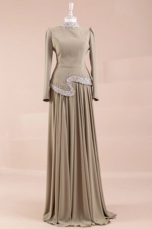 Selva Tesettür Abiye - FioraofDress - tesettur - abiye - HAKİ - 38 - hijab - evening - dress