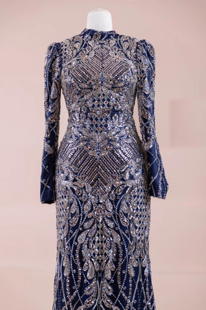 Sena Tesettür Abiye - FioraofDress - tesettur - abiye - lacivert - 38 - hijab - evening - dress