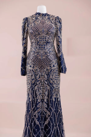 Sena Tesettür Abiye - FioraofDress - tesettur - abiye - lacivert - 38 - hijab - evening - dress