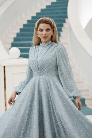 Sezen Tesettür Abiye - FioraofDress - tesettur - abiye - 48 - Pudra - hijab - evening - dress