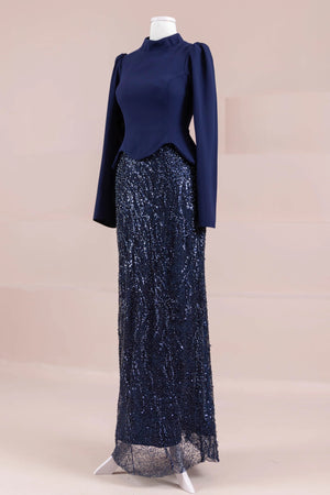 Simera Tesettür Abiye - FioraofDress - tesettur - abiye - LACİVERT - 38 - hijab - evening - dress