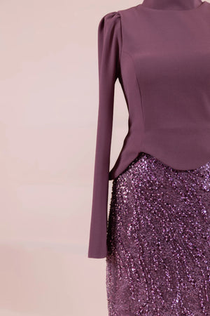 Simera Tesettür Abiye - FioraofDress - tesettur - abiye - Berry - 38 - hijab - evening - dress