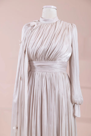 Sivra Tesettür Abiye - FioraofDress - tesettur - abiye - BEJ - 38 - hijab - evening - dress