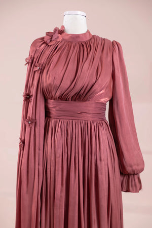 Sivra Tesettür Abiye - FioraofDress - tesettur - abiye - Berry - 38 - hijab - evening - dress