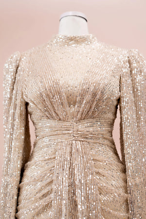 Solea Tesettür Abiye - FioraofDress - tesettur - abiye - krem - 38 - hijab - evening - dress