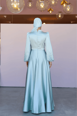 Su Tesettür Abiye - FioraofDress - tesettur - abiye - 46 - bebe - mavisi - hijab - evening - dress