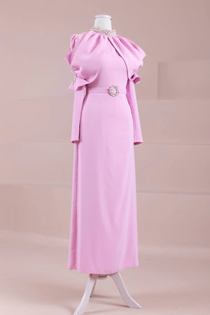 Tilu Tesettür Abiye - FioraofDress - tesettur - abiye - PEMBE - 38 - hijab - evening - dress