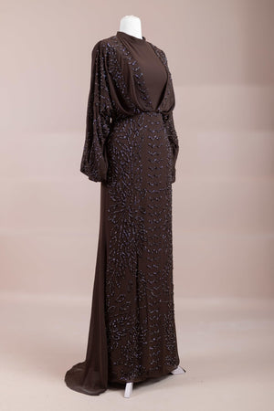 Vexana Tesettür Abiye - FioraofDress - tesettur - abiye - Kahverengi - 38 - hijab - evening - dress