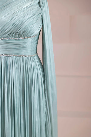 Zafira Tesettür Abiye - FioraofDress - tesettur - abiye - mint yeşili - 38 - hijab - evening - dress