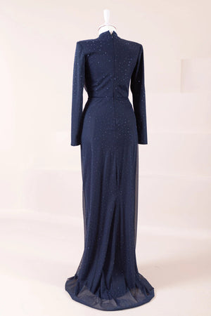 Zarif Tesettür Abiye - FioraofDress - tesettur - abiye - 44 - LACİVERT - hijab - evening - dress