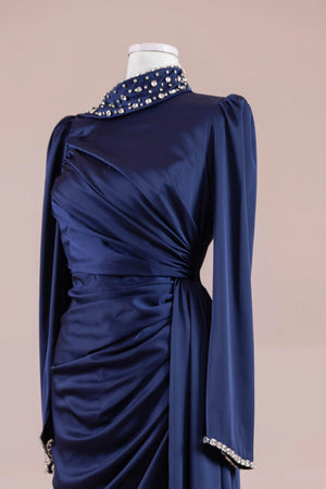 Ziri Tesettür Abiye - FioraofDress - tesettur - abiye - lacivert - 36 - hijab - evening - dress