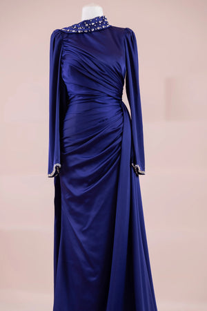 Ziri Tesettür Abiye - FioraofDress - tesettur - abiye - SAX - 36 - hijab - evening - dress