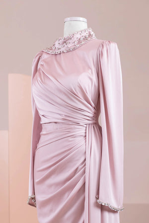 Ziri Tesettür Abiye - FioraofDress - tesettur - abiye - Pudra - 36 - hijab - evening - dress