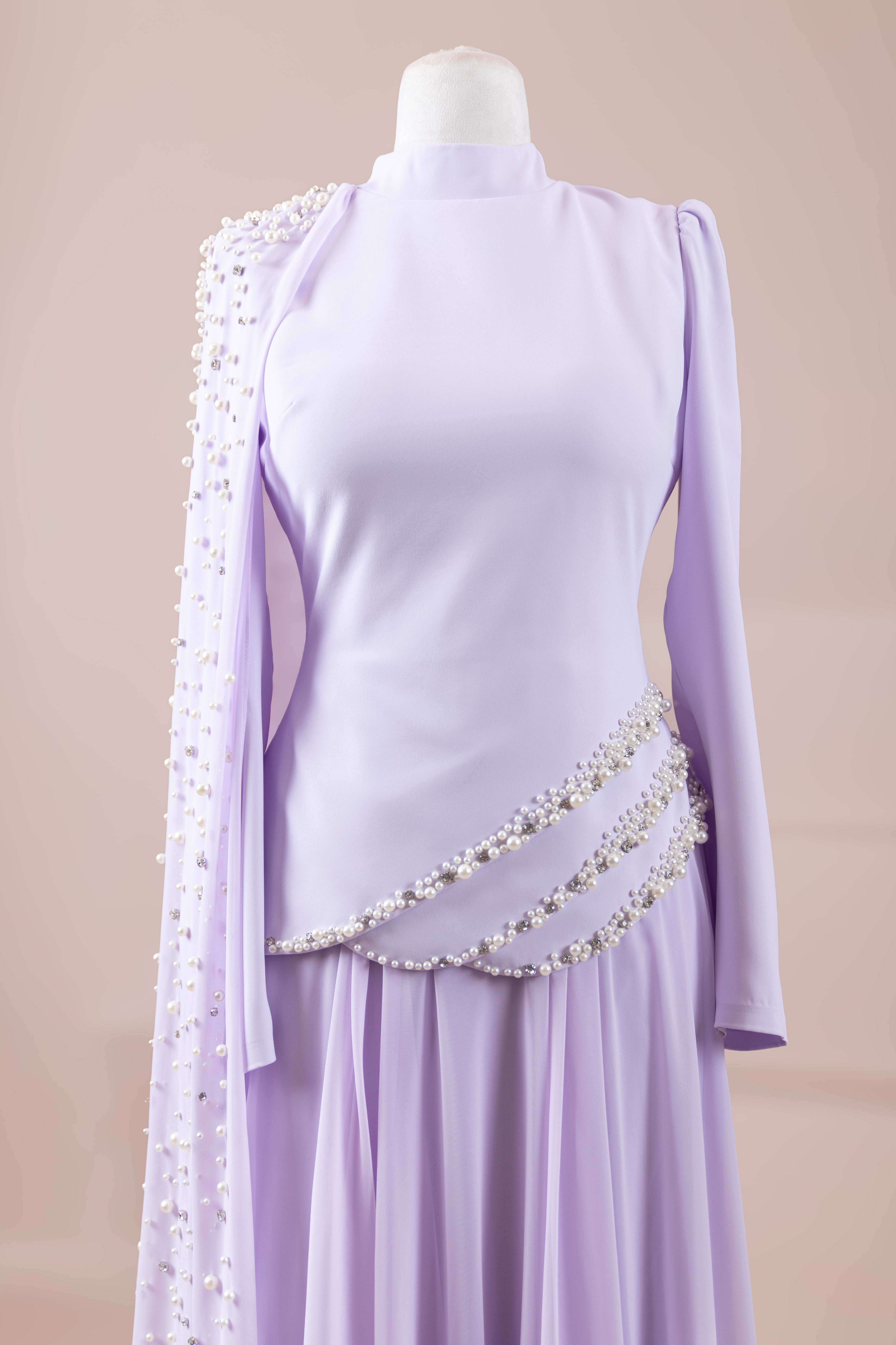 Trily Robe de soirée voilée