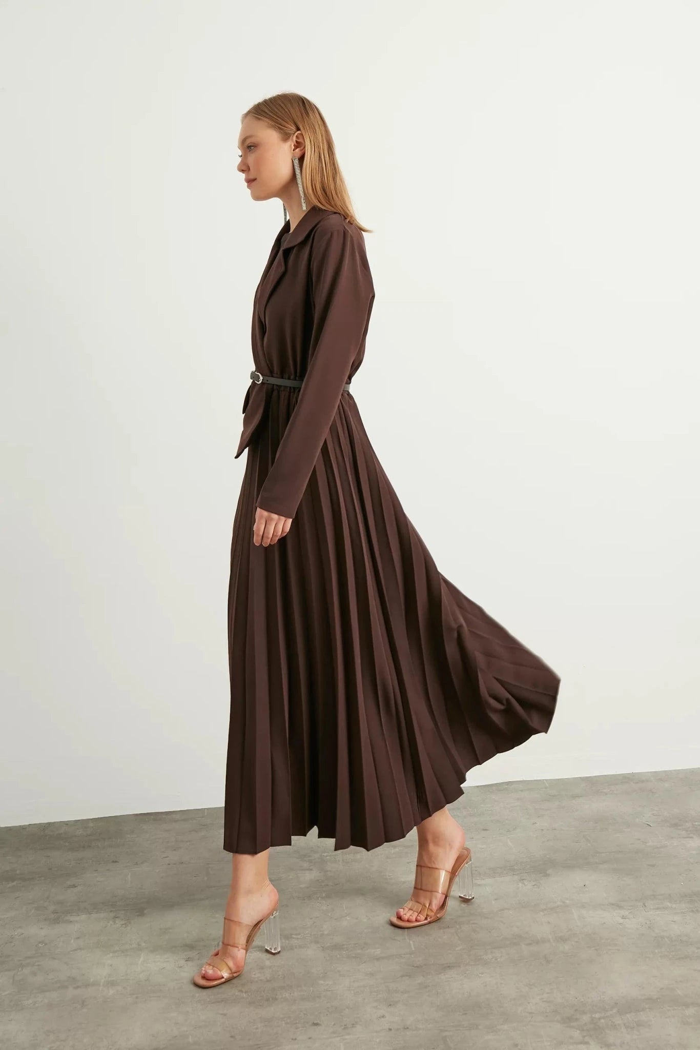 Aden Tesettür Elbise - FioraofDress - tesettur - abiye - 42 - KAHVERENGİ - hijab - evening - dress