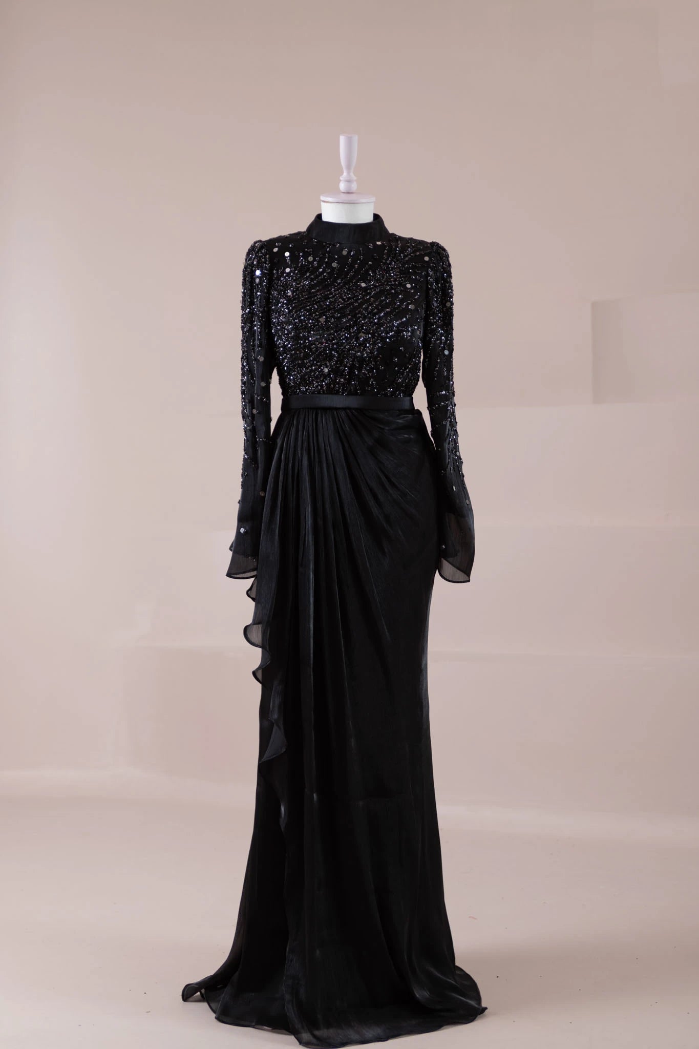 Ahenk Tesettür Abiye - FioraofDress - tesettur - abiye - SİYAH - 38 - hijab - evening - dress