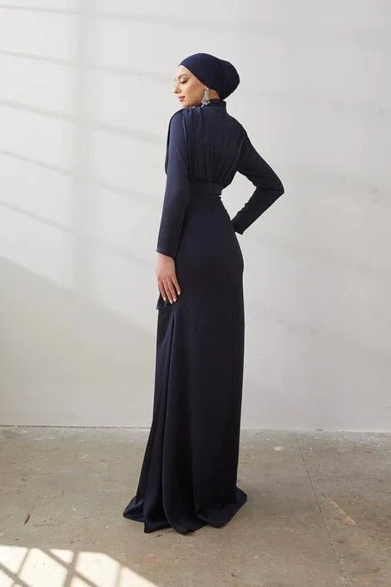 Ahla Tesettür Abiye - FioraofDress - tesettur - abiye - 42 - LACİVERT - hijab - evening - dress