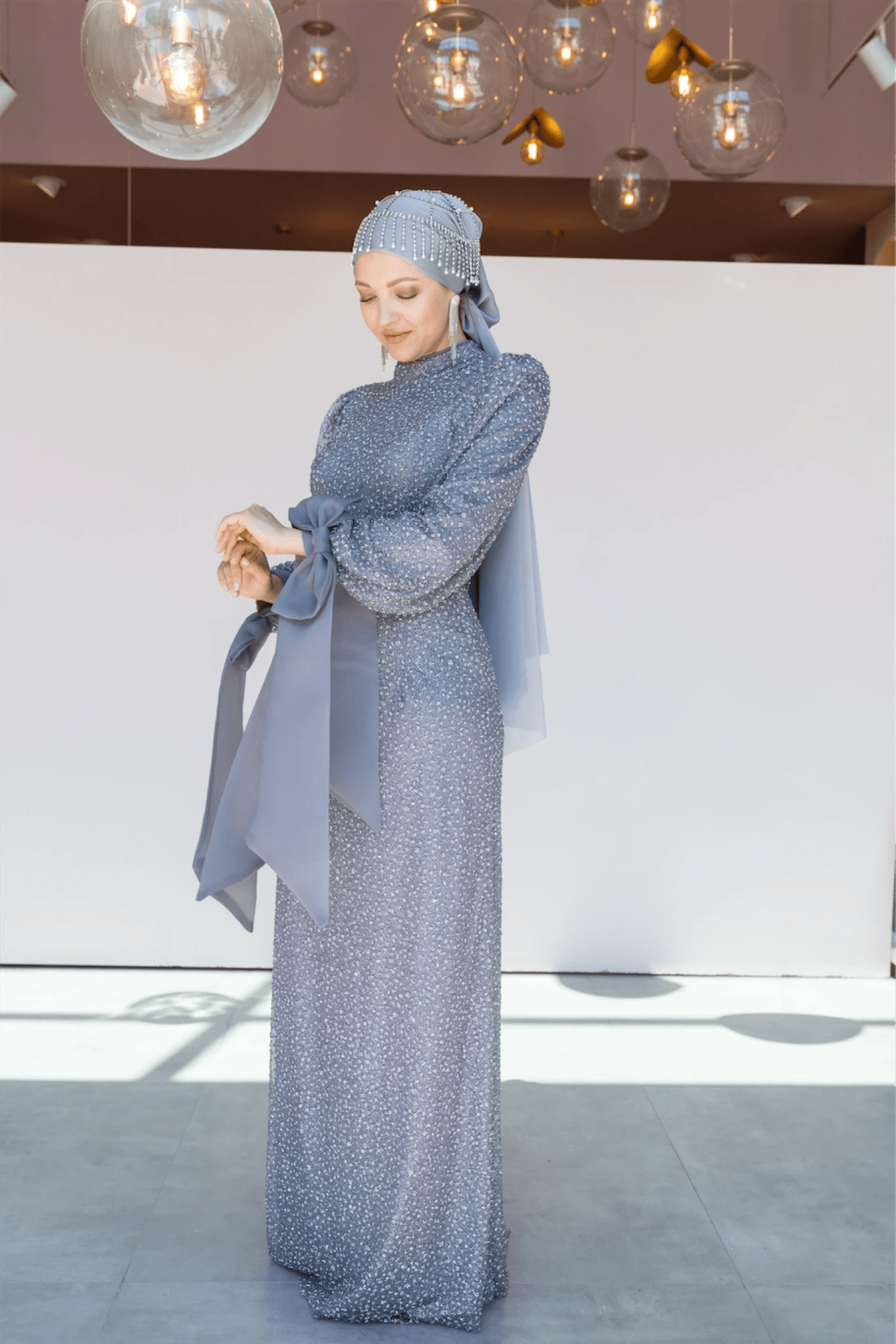 Alina Tesettür Abiye - FioraofDress - tesettur - abiye - 48 - antrasitt - hijab - evening - dress