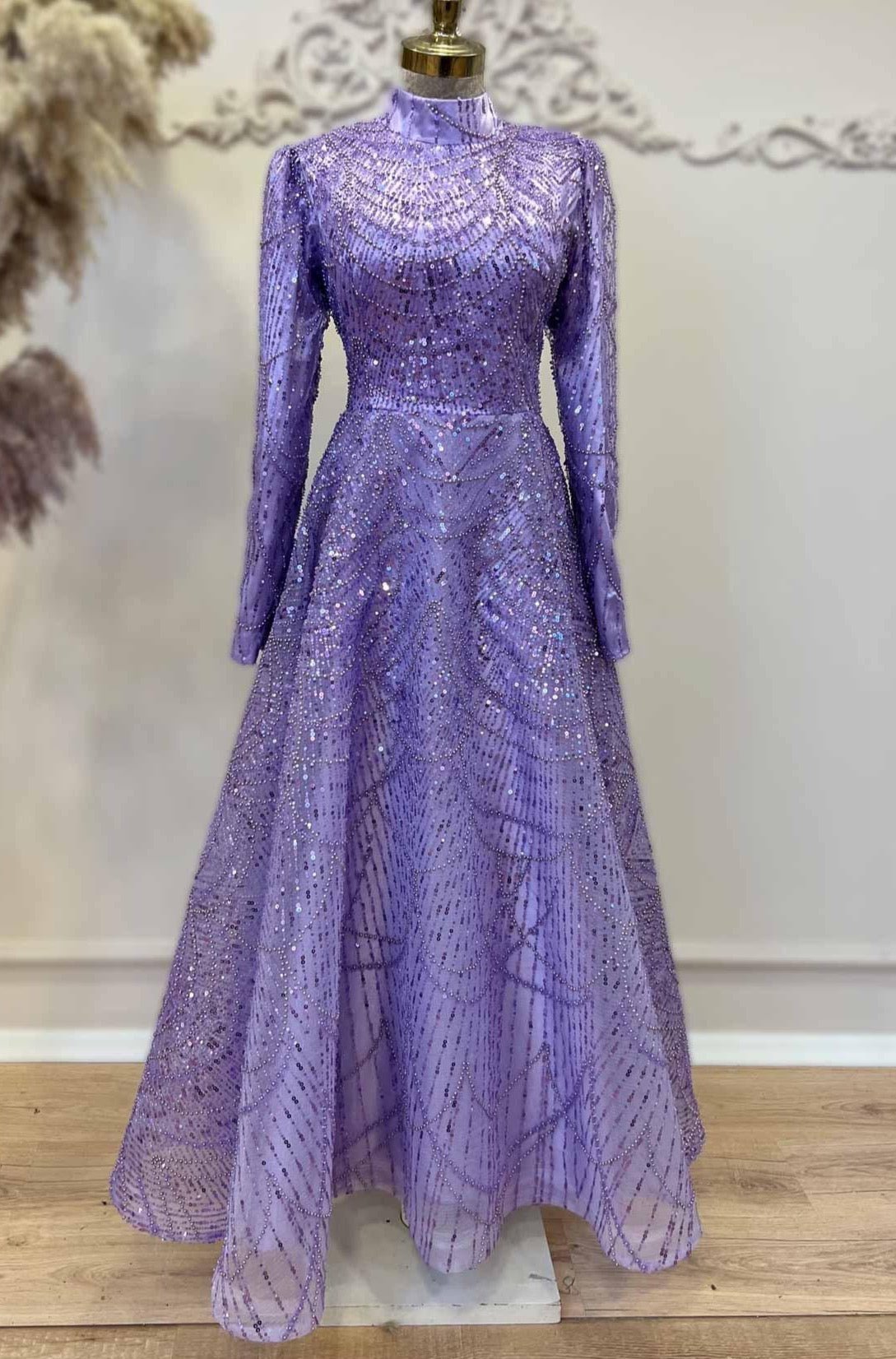 Alinda Tesettür Abiye Lila - FioraofDress - tesettur - abiye - 48 - LİLA - hijab - evening - dress