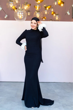 Allegra Tesettür Abiye - FioraofDress - tesettur - abiye - 44 - Siyahh - hijab - evening - dress